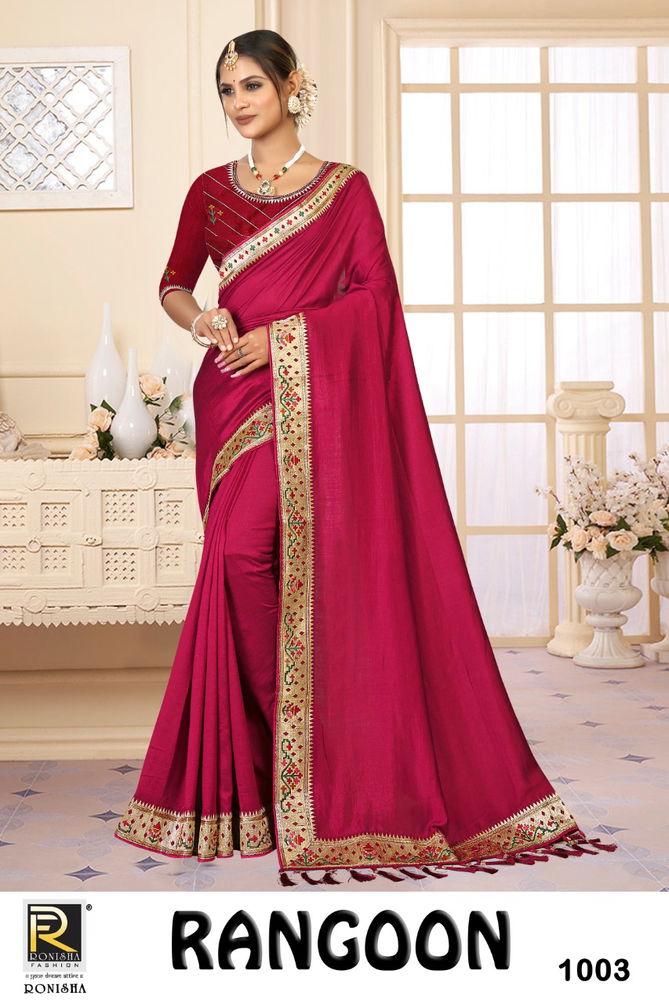 Ronisha Rangoon Exclusive Wear Latest Wholesale Saree Collection